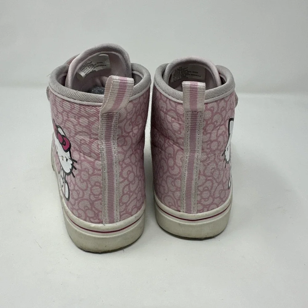Hello‎ Kitty Slip On Pink Bow High Top Sneaker Shoes Kids Sz 11